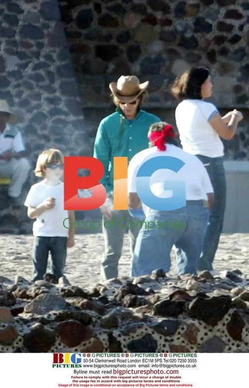Mick Jagger and Son Luca in Teotihuacan, Mexico