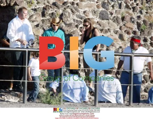 Mick Jagger and son Luca in Teotihuacan, Mexico