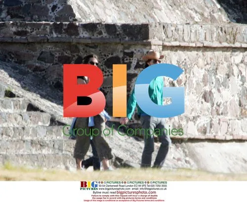 Mick Jagger and son Luca at Teotihuacan pyramids in Mexico