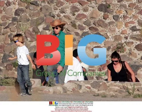 Mick Jagger and son Luca in Teotihuacan, Mexico