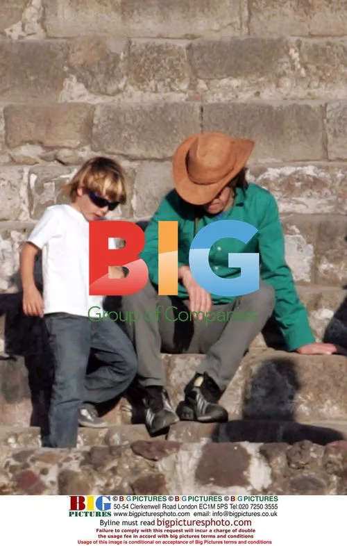 Mick Jagger and Son Luca in Teotihuacan, Mexico