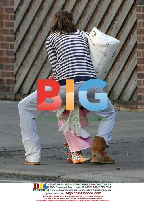 Jools Oliver and Daughter at Grocery Stall