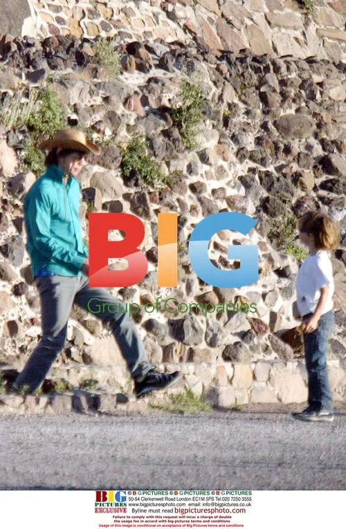 Mick Jagger and Son Luca at Teotihuacan Pyramids