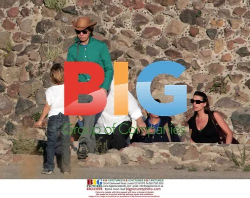 Mick Jagger and son Luca in Teotihuacan, Mexico