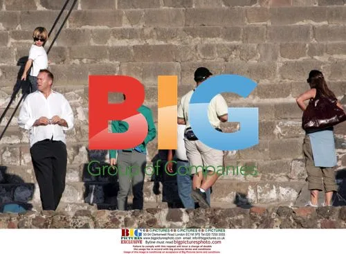 Mick Jagger and son Luca in Teotihuacan, Mexico