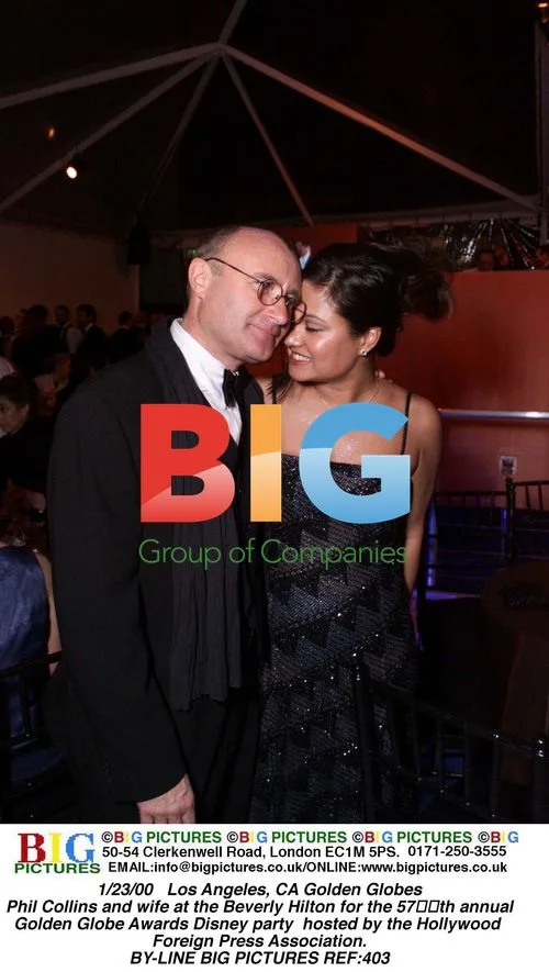 Phil Collins and Wife Attend Golden Globes
