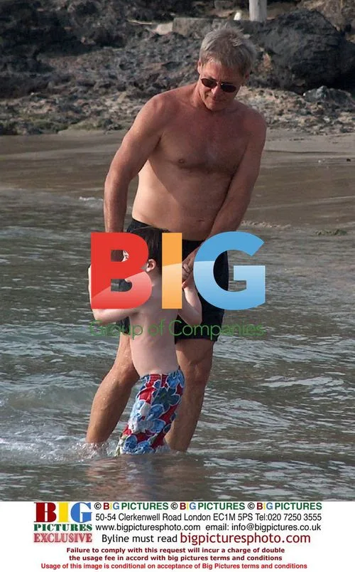 Calista Flockhart and Harrison Ford with son Liam in Hawaii