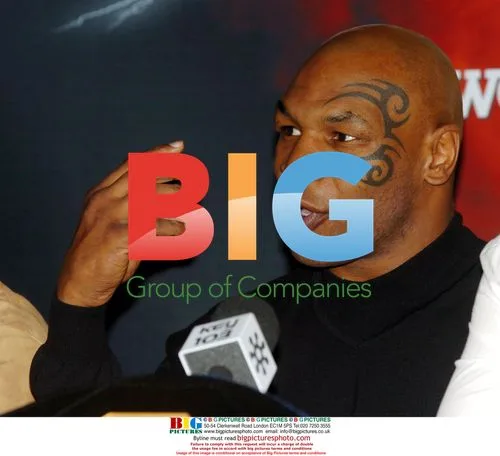 Mike Tyson at press conference in Manchester