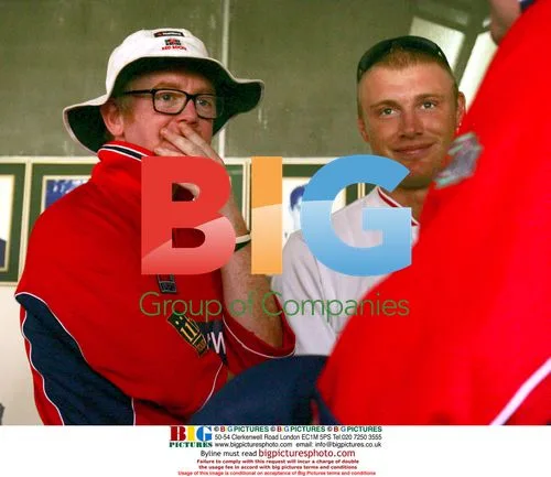 Chris Evans and Andrew Flintoff at Sport Relief Cricket Match