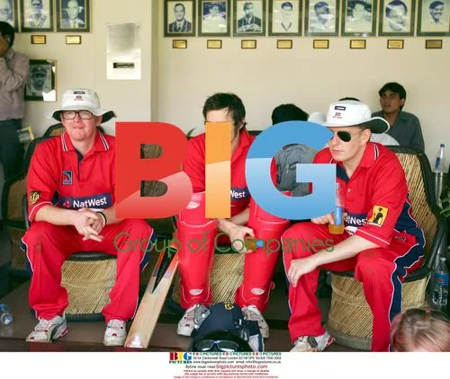 Chris Evans, Harry Judd and Patrick Kielty watch Sport Relief cricket match