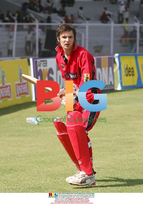 Harry Judd warms up for celebrity cricket match
