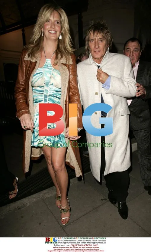 Rod Stewart and Penny Lancaster Leaving Club
