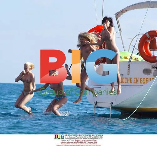 Celebrities Splash Around on Boat