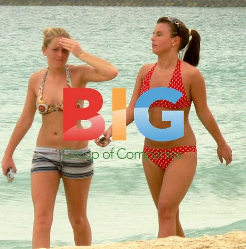 Coleen Mcloughlin in Polka Dot Bikini in Dubai