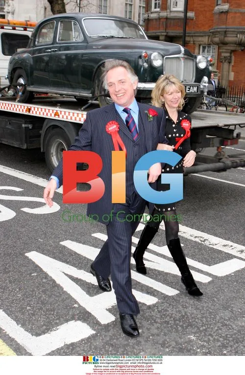 Rik Mayall and Marsha Fitzalan at 'The New Statesman' photocall