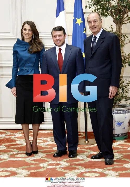 King Abdullah II and Queen Rania meet Chirac