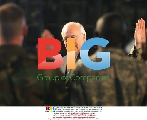 Dick Cheney Watches Troops Re-Enlist at Scott Air Force Base