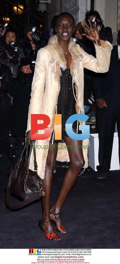 Alek Wek at Versace Boutique Re-opening
