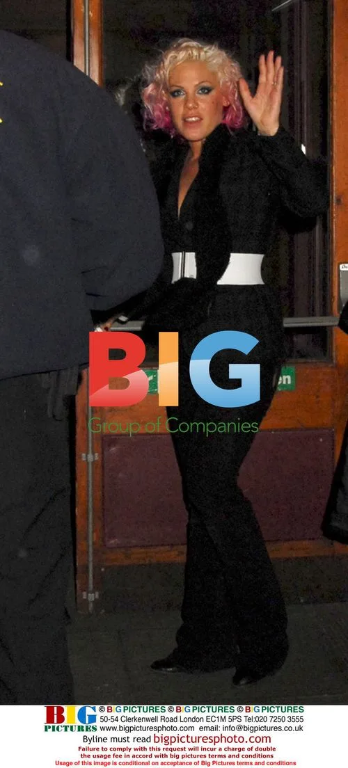 Singer Pink at London album launch party