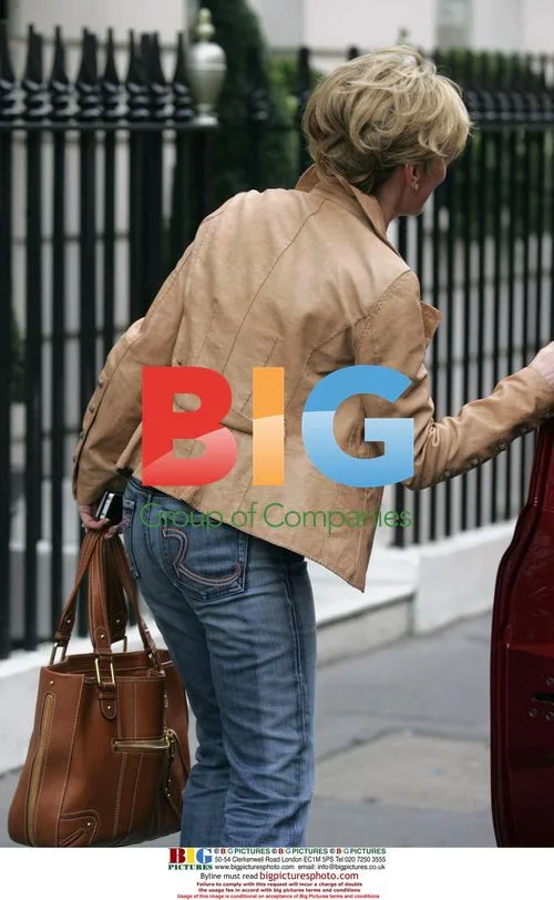 Anthea Turner seen at West London hair salon
