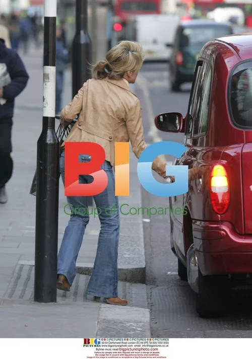 Anthea Turner seen at London hair salon