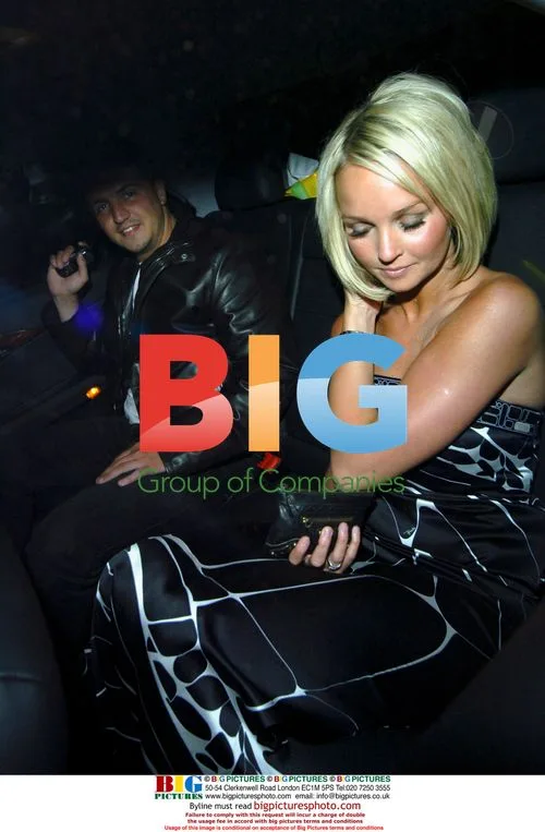 Jennifer Ellison and boyfriend Tony leaving 'Chicago' party