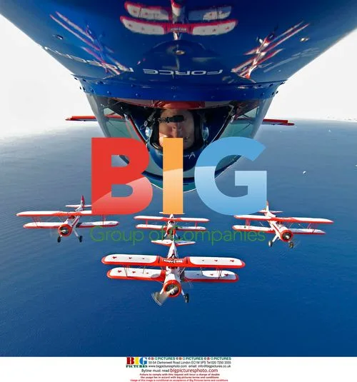 Air Force Pilot Flies Over Red Baron Squadron