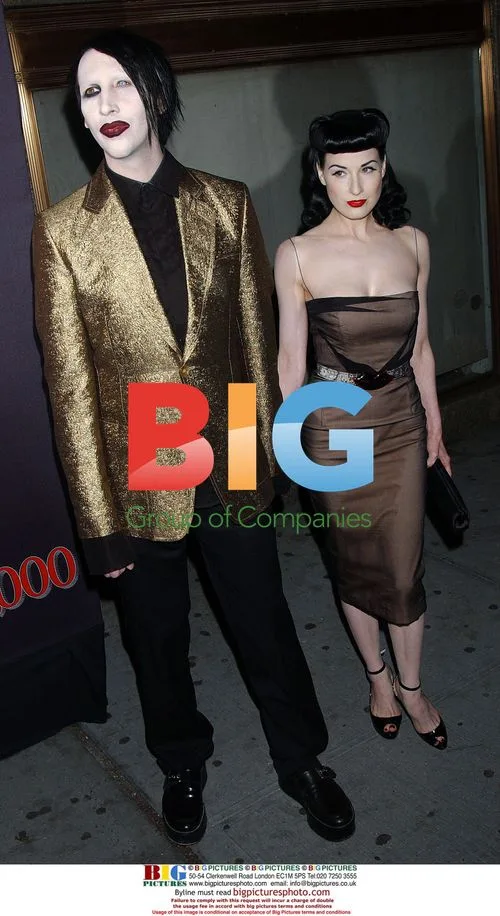 Dita Von Teese and Marilyn Manson at Rolling Stone 1,000th Issue