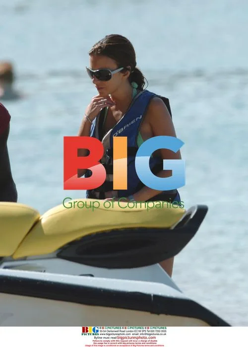 Busty Glamour Model Lucy Becker on Jetski in Barbados