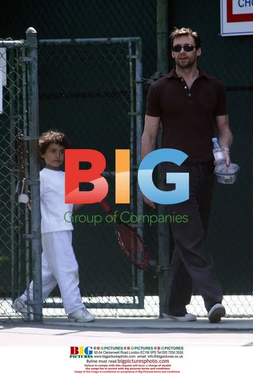 Hugh Jackman Picks Up Son From School