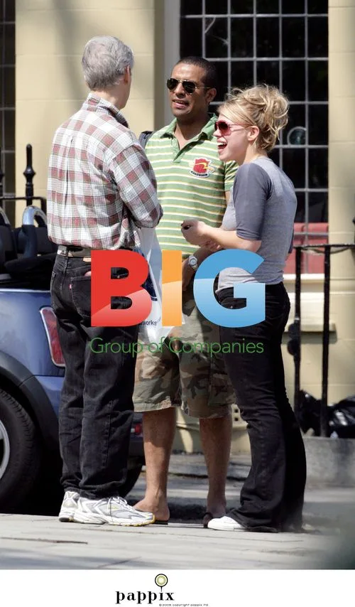 Billie Piper and Amadu Sowe out in North London