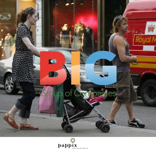 Peter O'Brien with Wife and Daughter in London