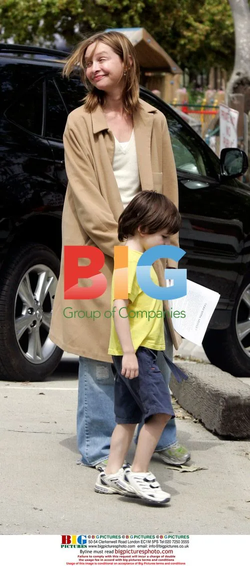 Calista Flockhart picks up son Liam from school