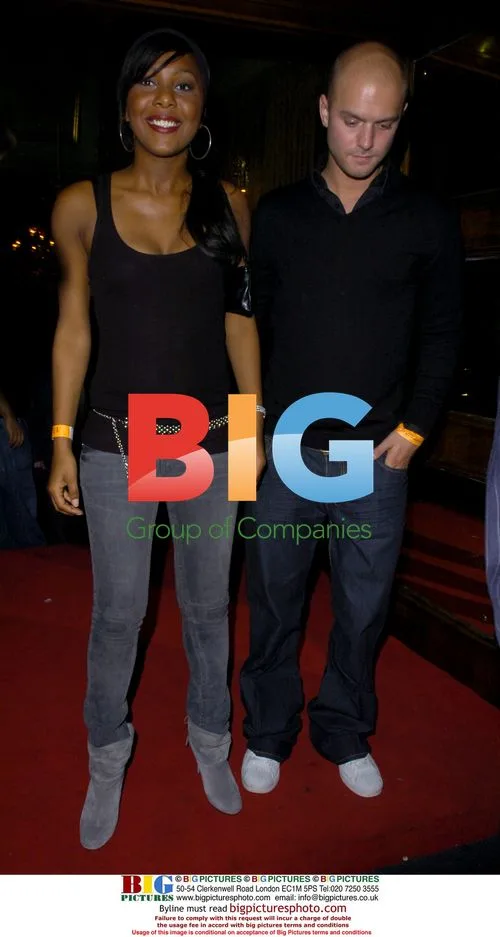 Liberty X's Kelly Young and boyfriend at Cafe de Paris