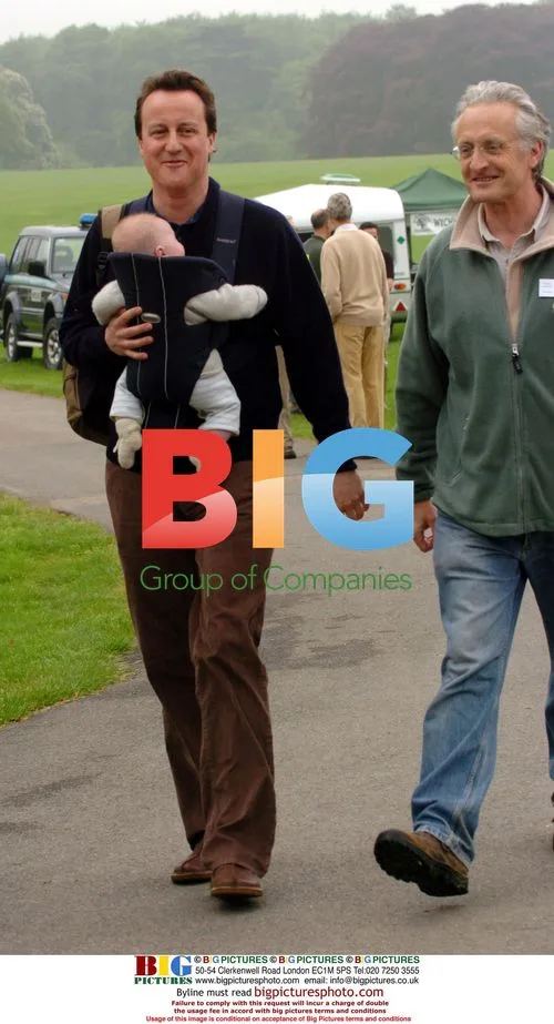David Cameron with 3-month-old son Authur
