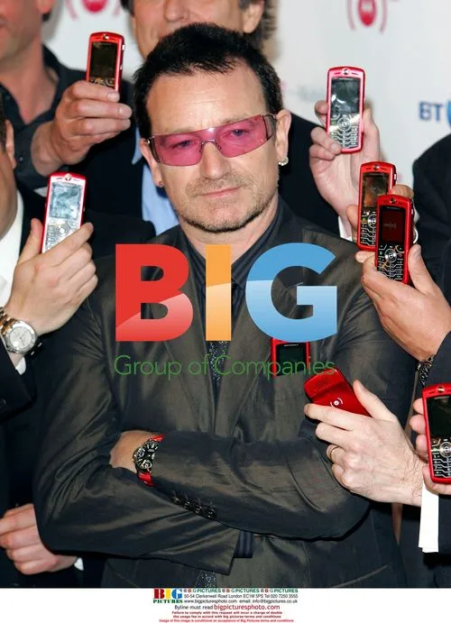 Bono and Bobby Shriver unveil Motorola RED phone