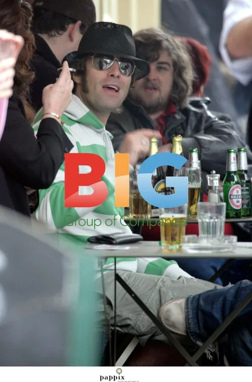 Liam Gallagher and brother Paul at north London pub