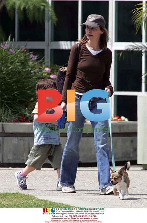 Calista Flockhart and Family at Park