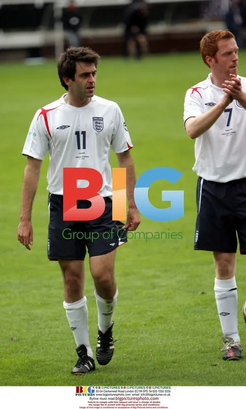 Robbie Williams at Soccer Aid training