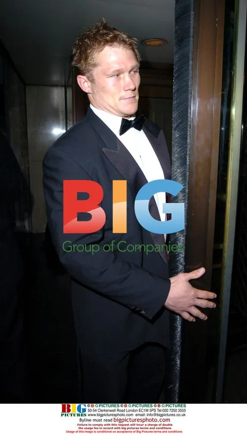 England rugby player Josh Lewsey bumps into door