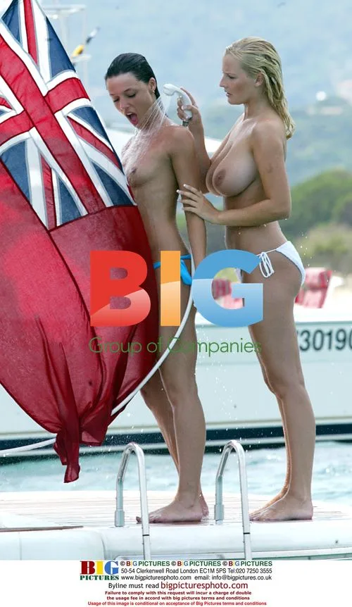 Glamour Girls Michelle Marsh and Emma Davis on Yacht