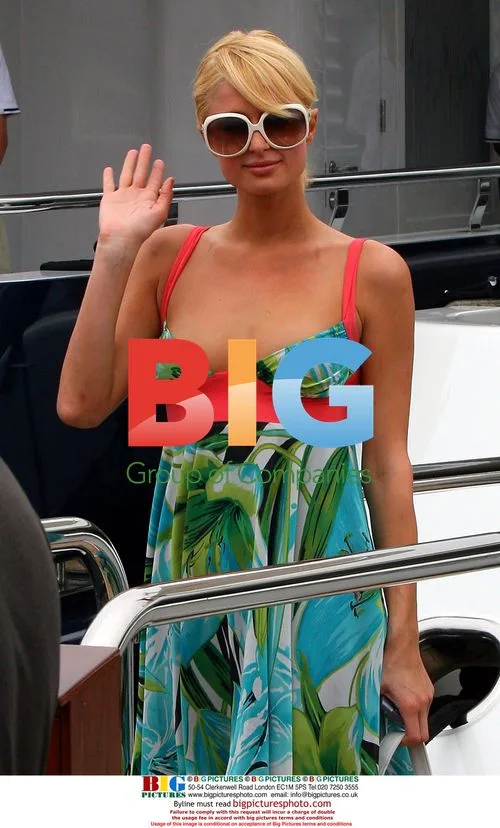 Paris Hilton Leaves Yacht in Cannes