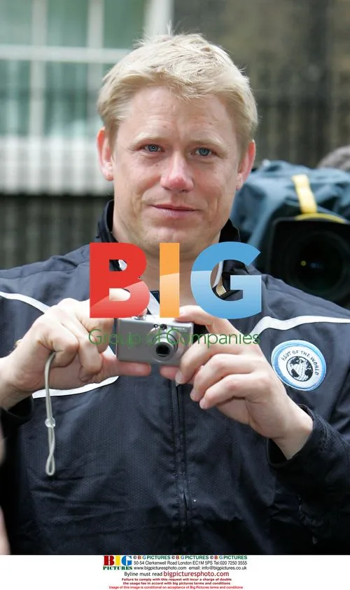 Peter Schmeichel and Soccer Aid Celebrities at Downing Street