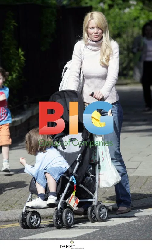 Claudia Schiffer takes son Caspar for London stroll