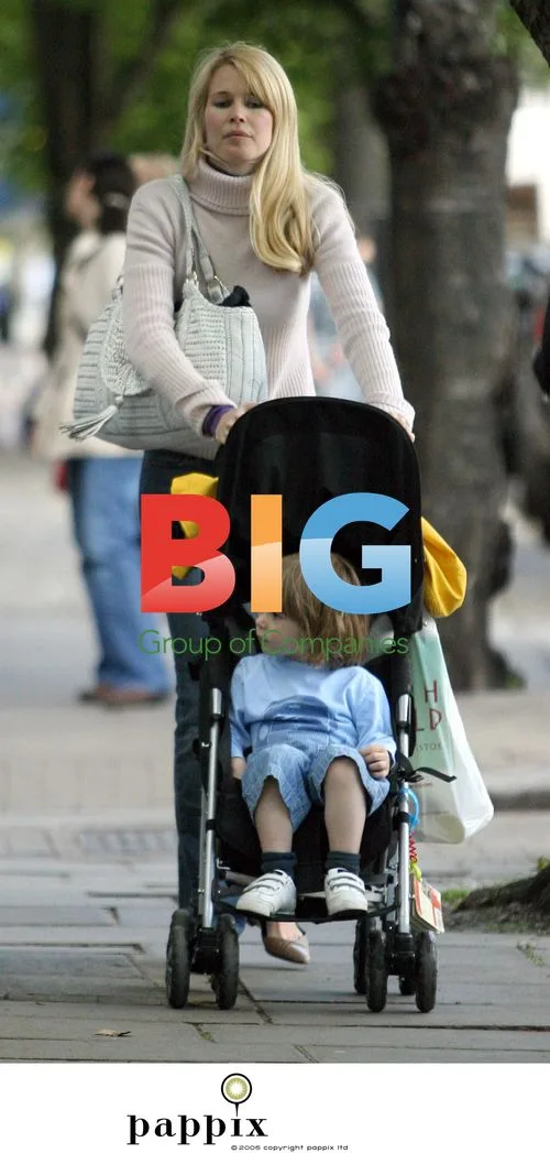 Claudia Schiffer and son Caspar in London