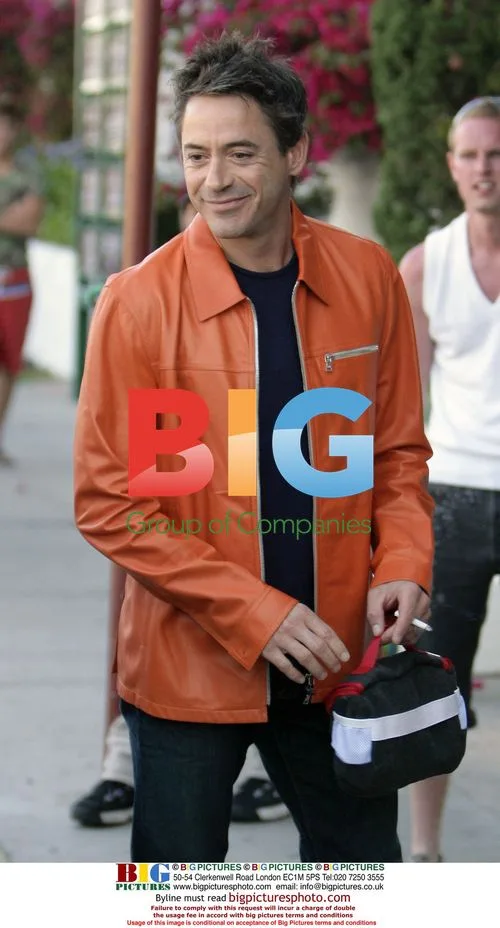 Robert Downey Jr. with family in Malibu