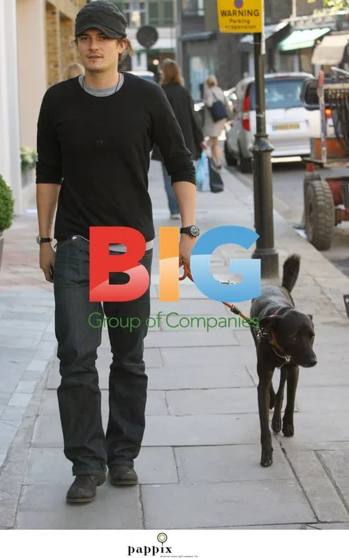 Orlando Bloom and Kate Bosworth take dog for walk