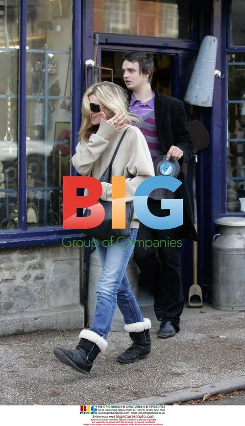 Kate Moss and Pete Doherty out in the Cotswolds