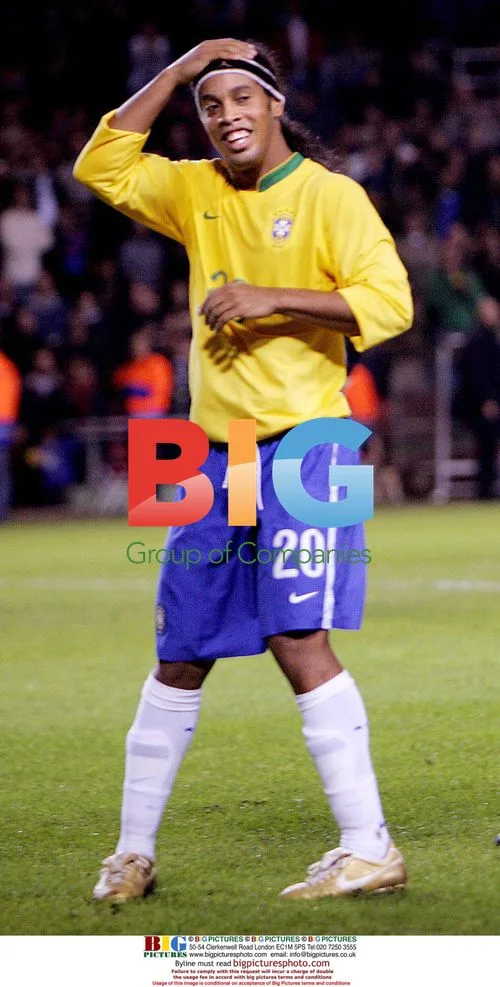 Ronaldinho at Brazil vs Ecuador Training Match
