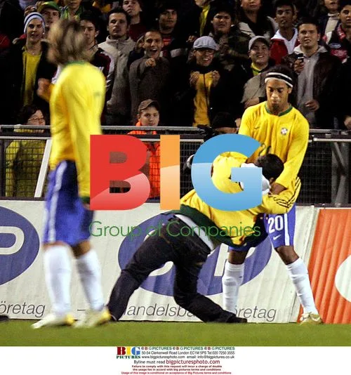 Ronaldinho at Brazil-Ecuador Soccer Match